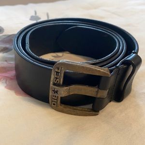 Diesel Men's B-Star Leather Belt black 95/38 used